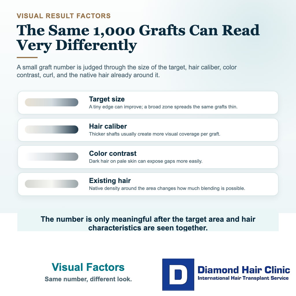 Visual explaining why the same graft number can look different between patients