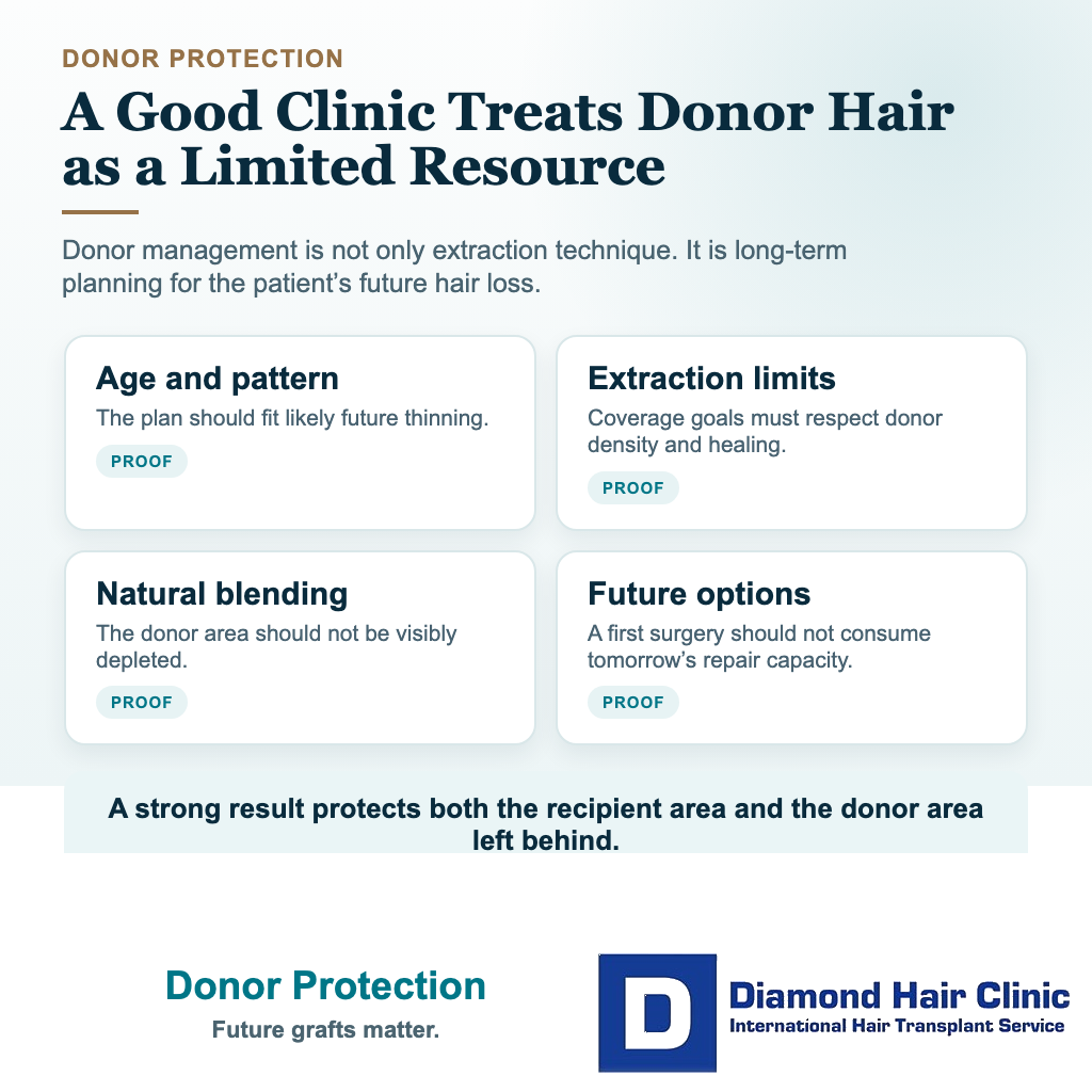 Diamond Hair Clinic Istanbul Hair Transplant Clinic visual: donor protection