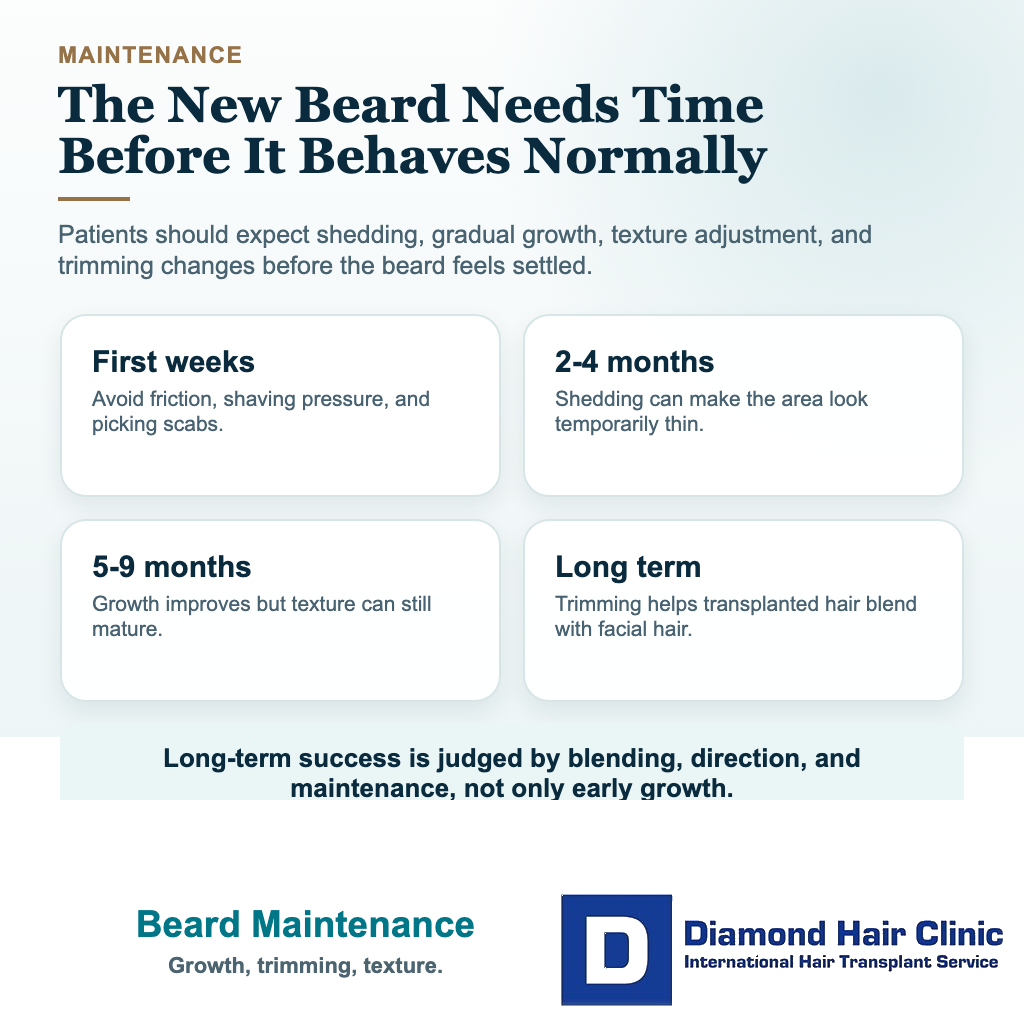 Beard Transplant: Procedure, Costs, and Risks visual explaining beard maintenance