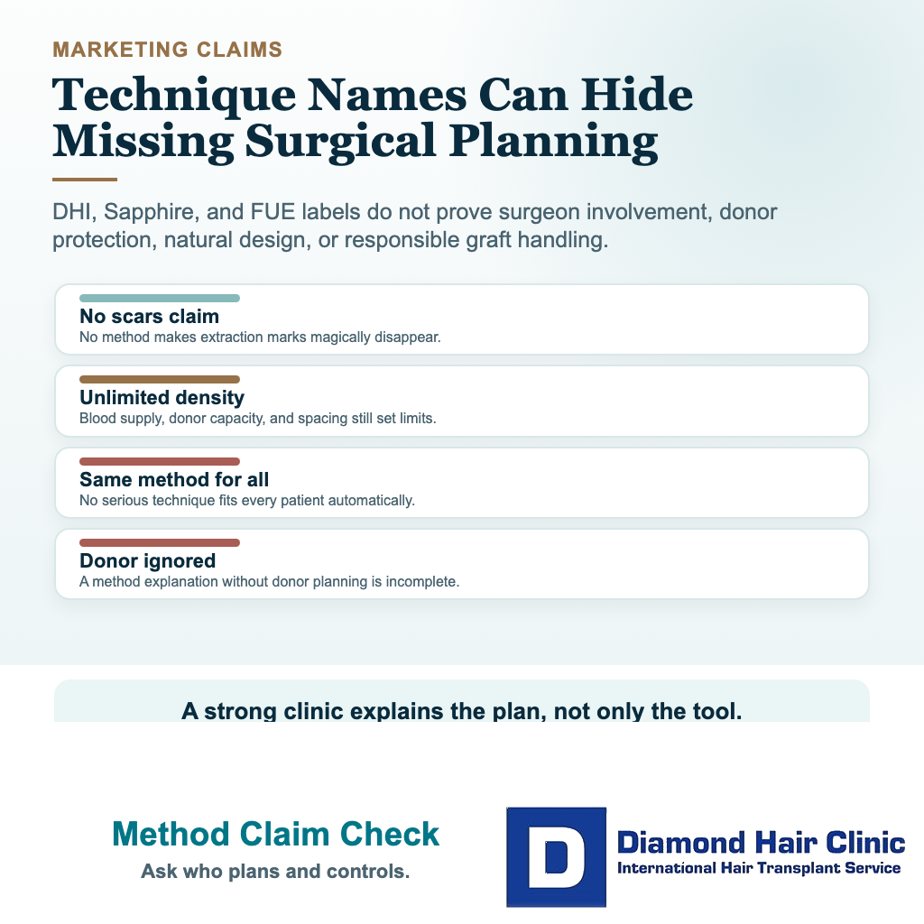 DHI vs FUE Hair Transplant Which Method Is Better? visual explaining method claim check