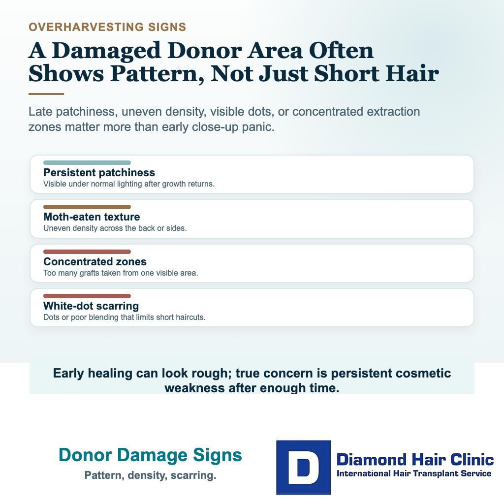 What Is Donor Area in Hair Transplant? visual explaining donor damage signs