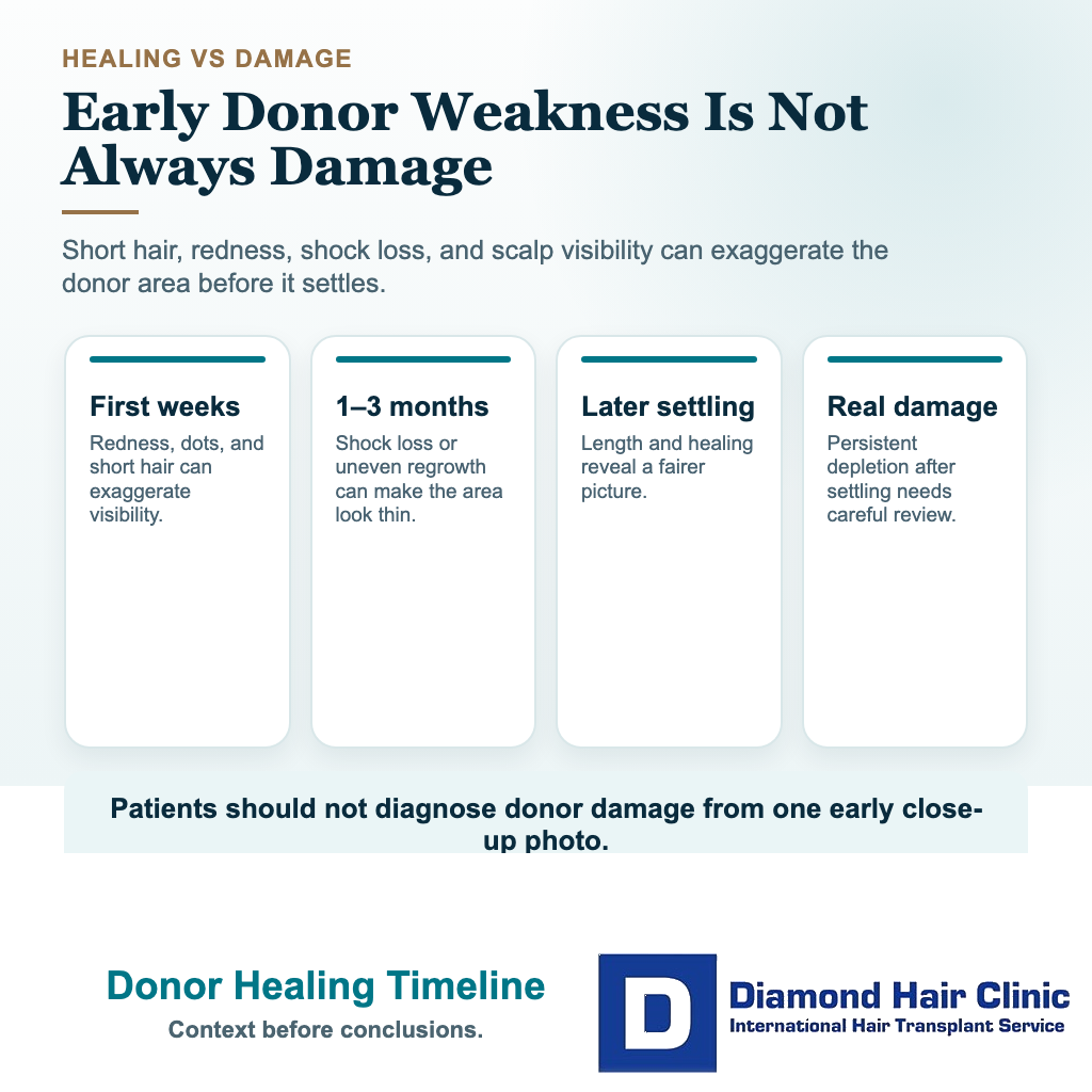 What Is Donor Area in Hair Transplant? visual explaining donor healing timeline