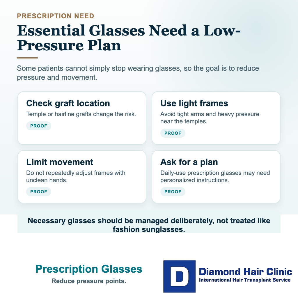 Can I Wear Glasses or Sunglasses After a Hair Transplant? visual: prescription glasses