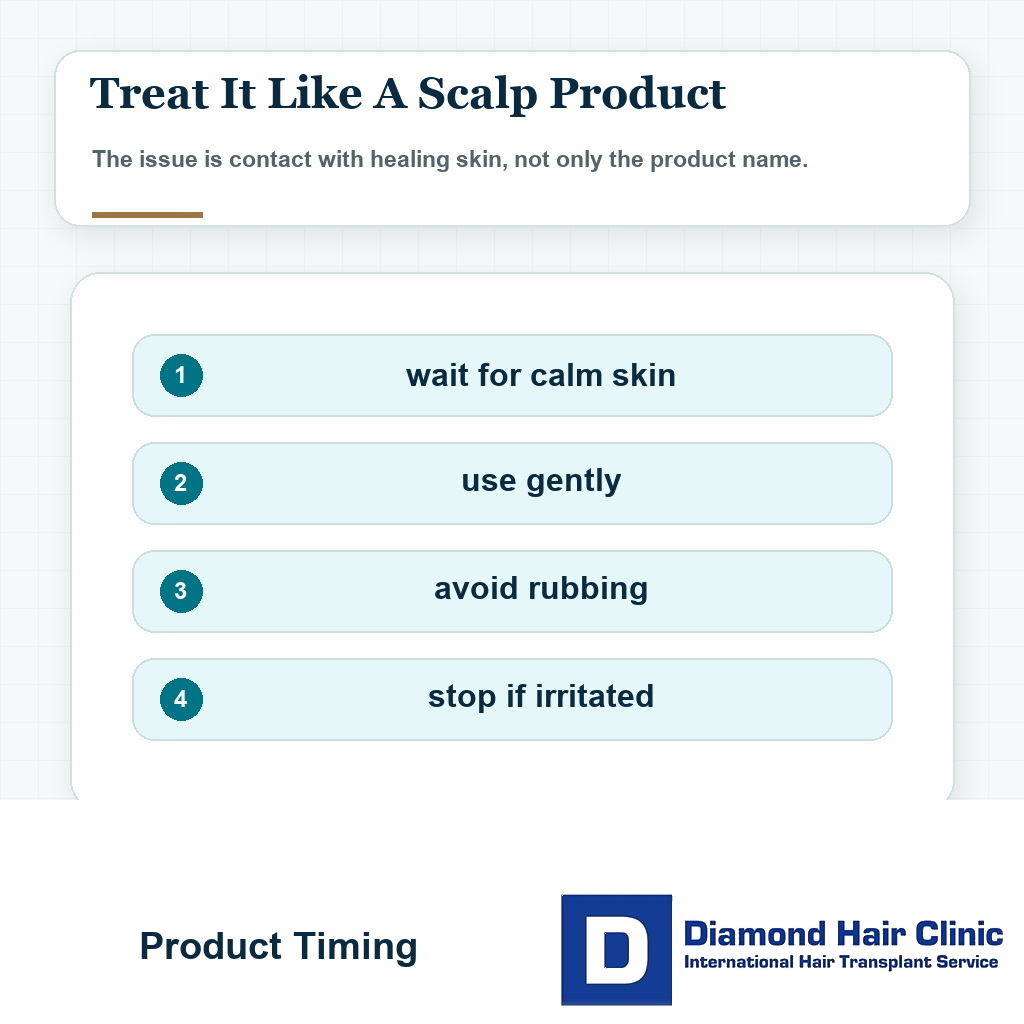 Product timing visual for can i use hair oil after hair transplant
