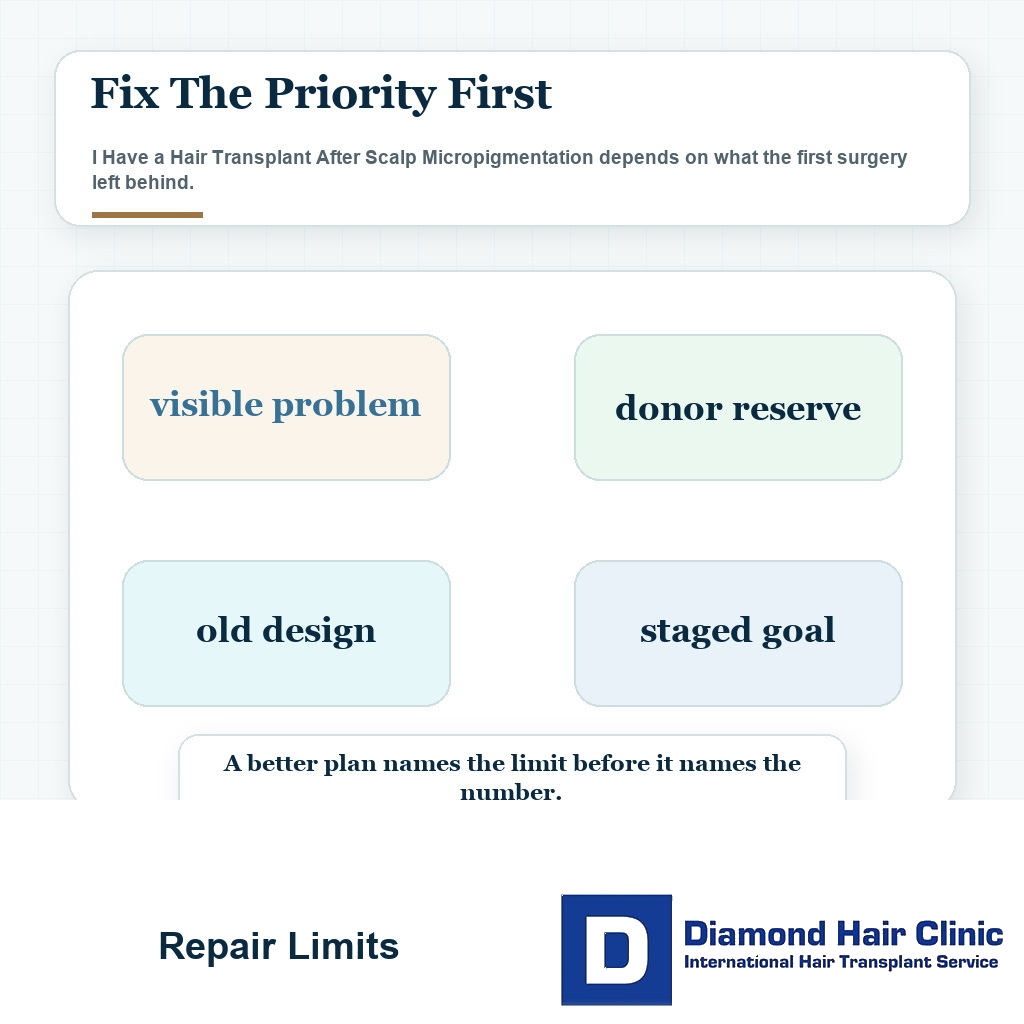 Repair limitation visual for i have a hair transplant after scalp micropigmentation after hair transplant