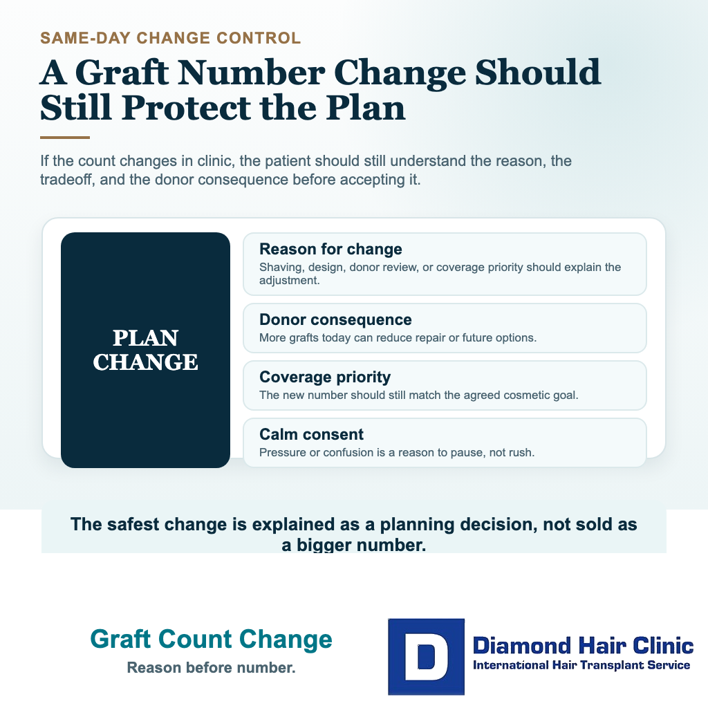 Can My Hair Transplant Graft Number Change on Surgery Day? visual explaining graft count change