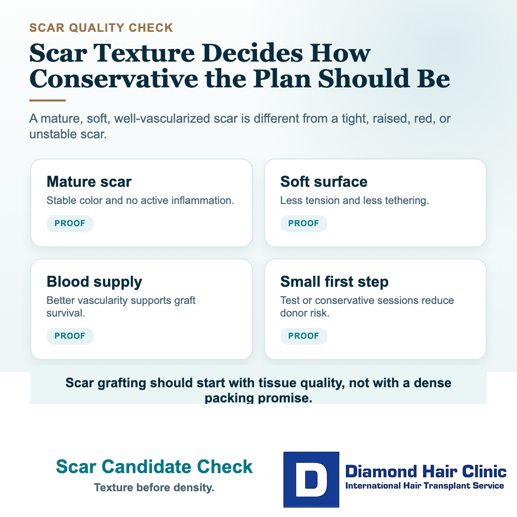 Can Hair Grow in Scar Tissue? visual explaining scar candidate check