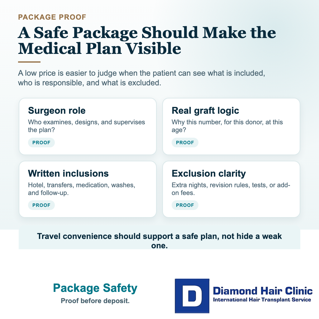 Are Hair Transplant Packages in Turkey Safe? visual explaining package safety