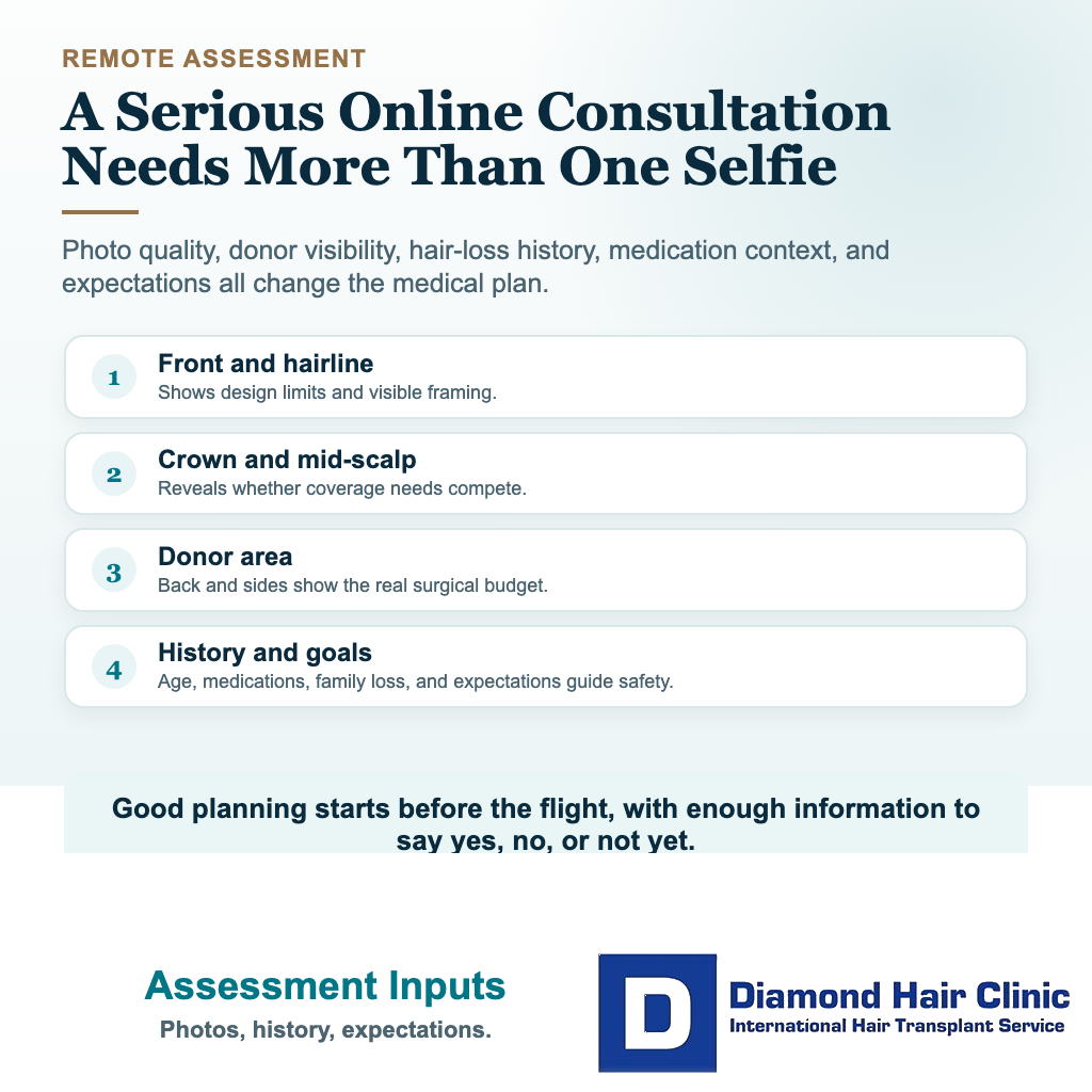 Hair Transplant Procedure in Turkey: In-Depth Guide visual explaining assessment inputs