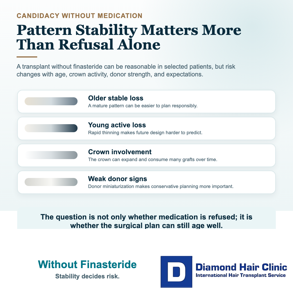 Can You Have a Hair Transplant Without Finasteride? visual explaining without finasteride