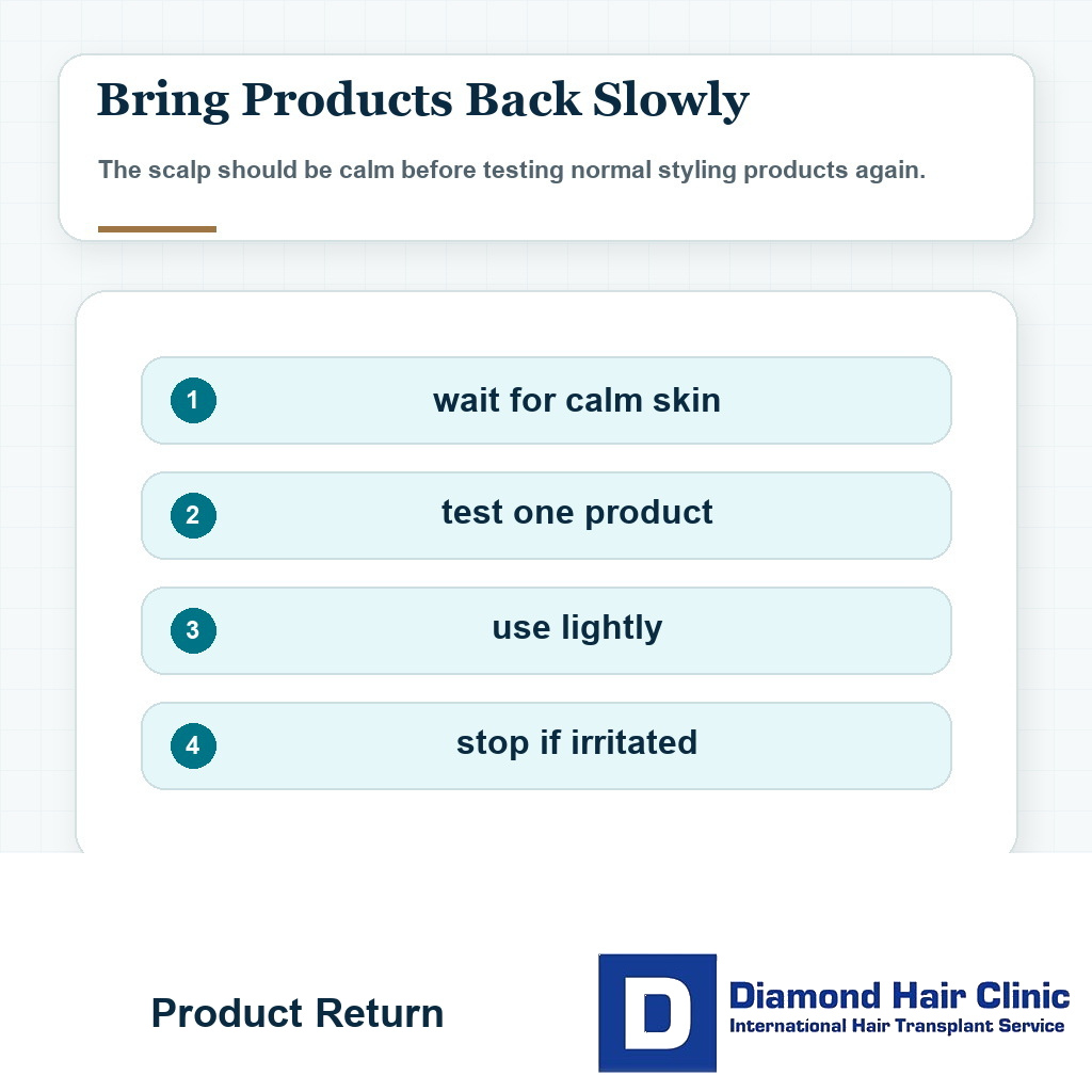 Safe product return timing guide after hair transplant surgery