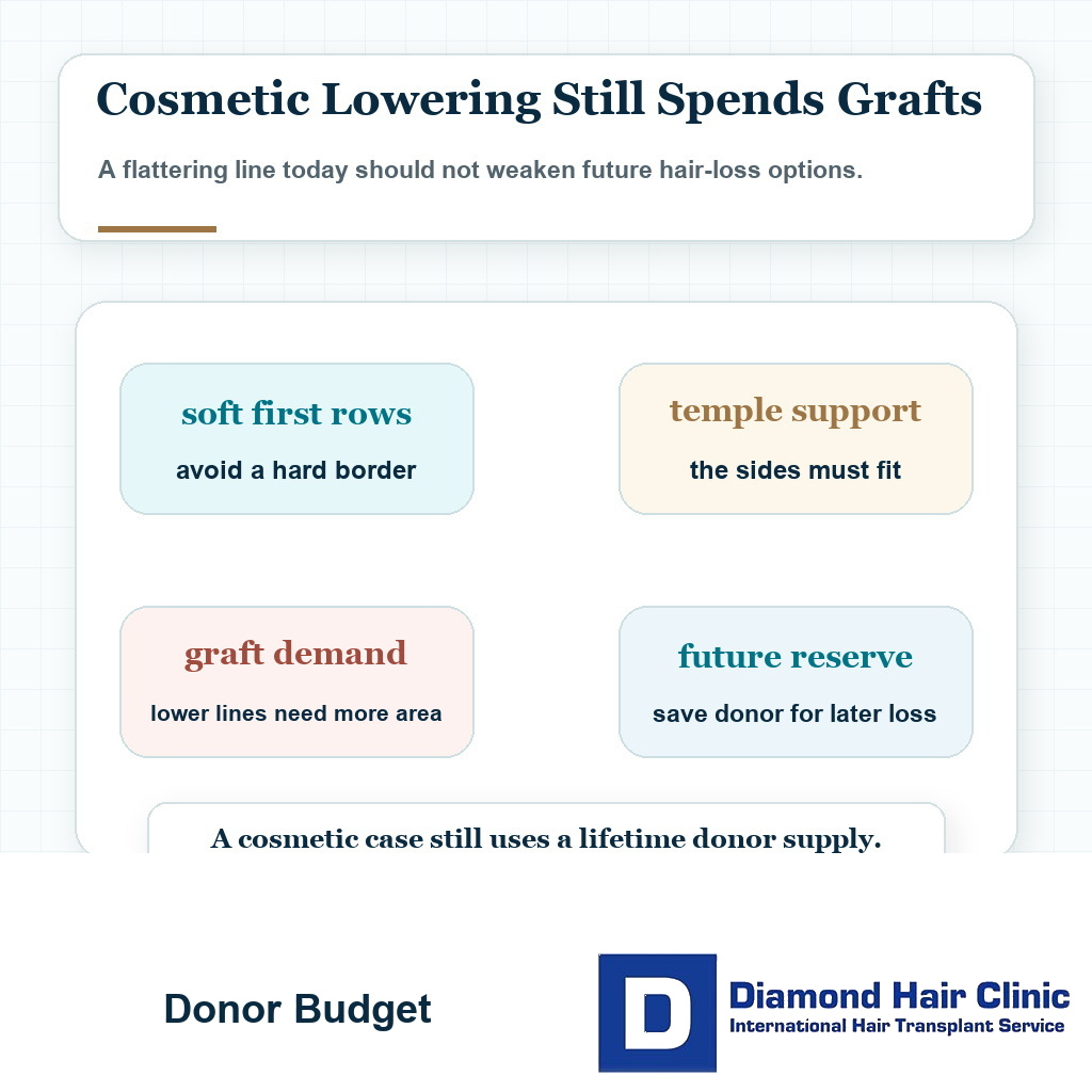 Donor priorities when lowering a naturally high forehead