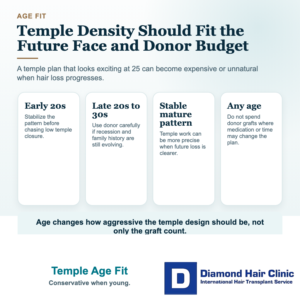 How Many Grafts Do I Need for My Temples? visual: temple age fit