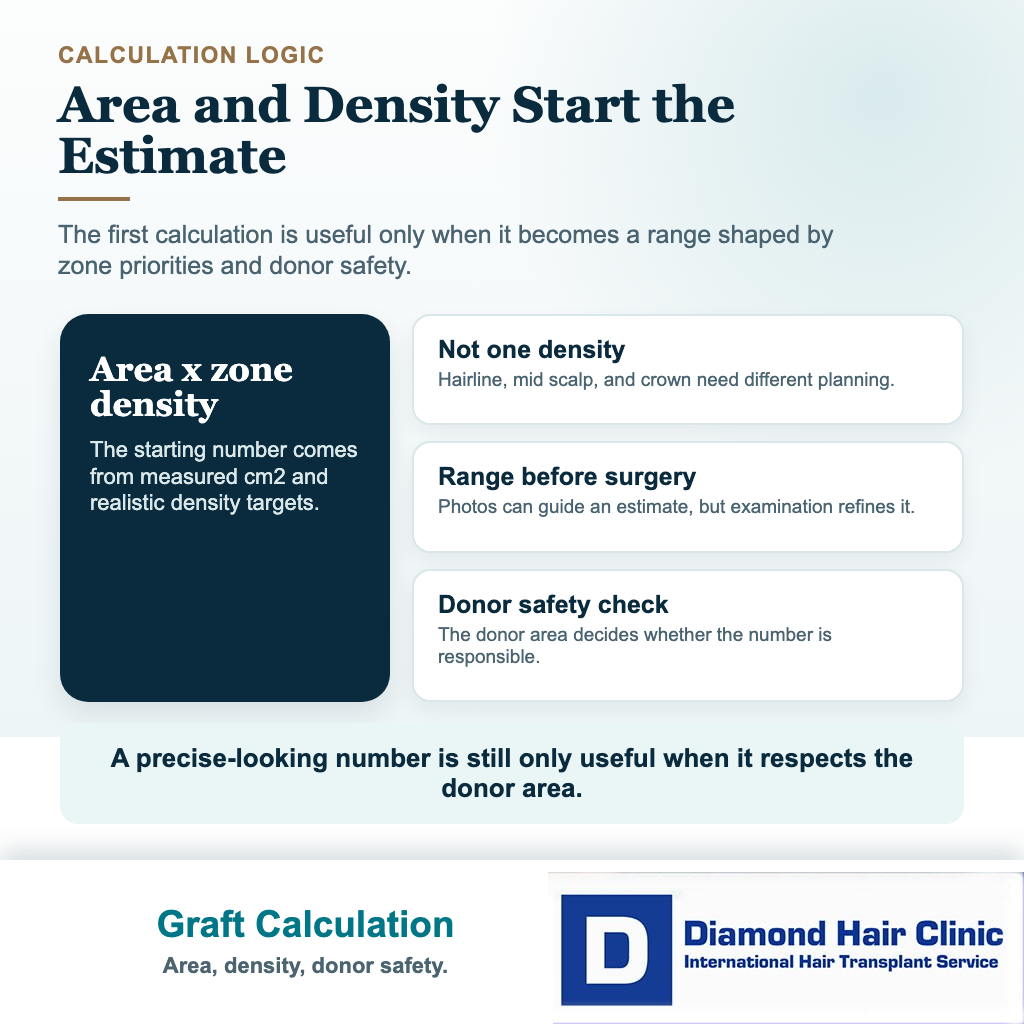How Does a Surgeon Calculate the Number of Grafts Needed for a Hair Transplant? visual explaining graft calculation