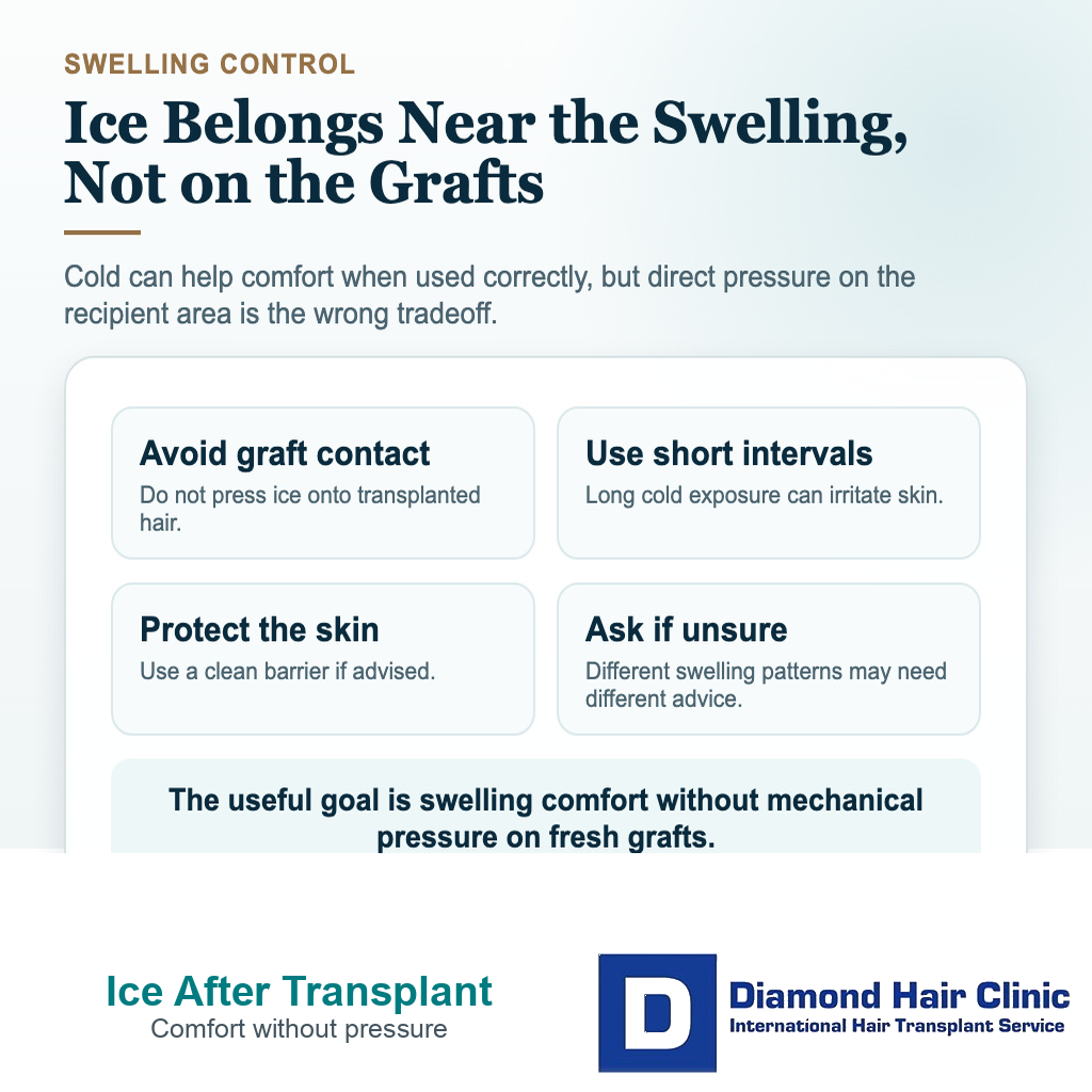 Can I Use Ice After a Hair Transplant? visual explaining how should i judge different clinic instructions?