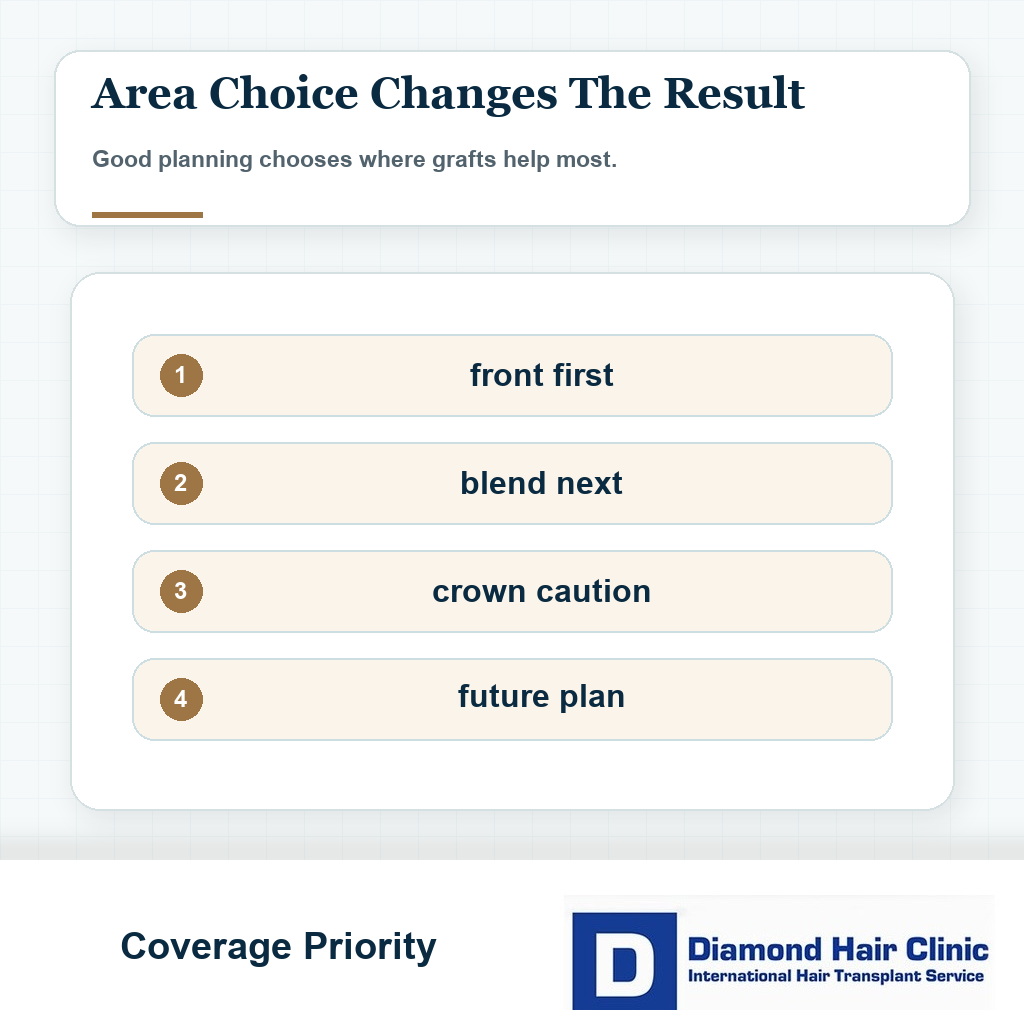 Coverage priority visual for donor hair really permanent in hair transplant planning