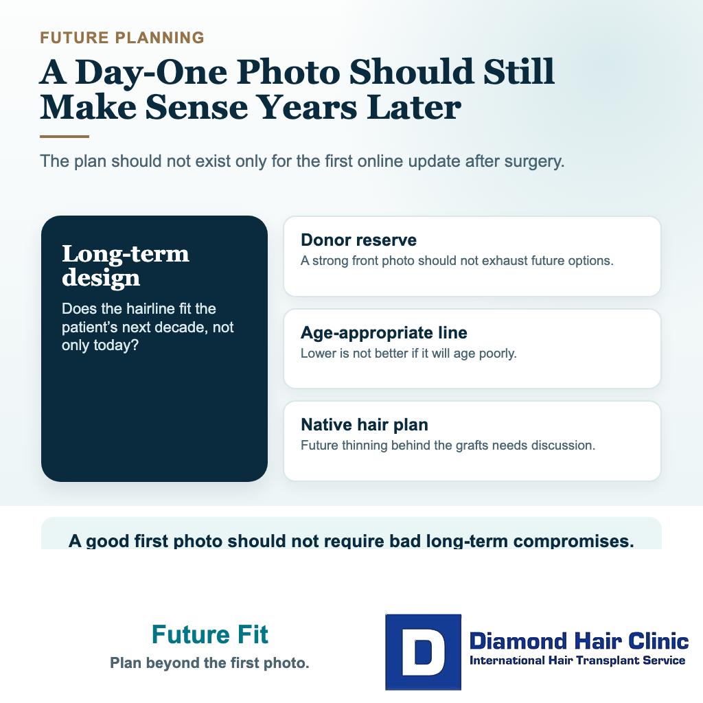 Can You Judge a Hair Transplant From Day One Photos? visual explaining future fit