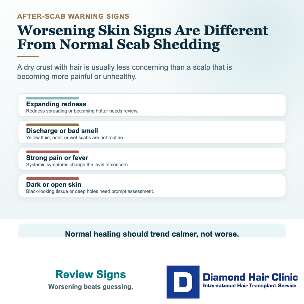Did I Lose Grafts When Scabs Came Off After Hair Transplant? visual explaining review signs