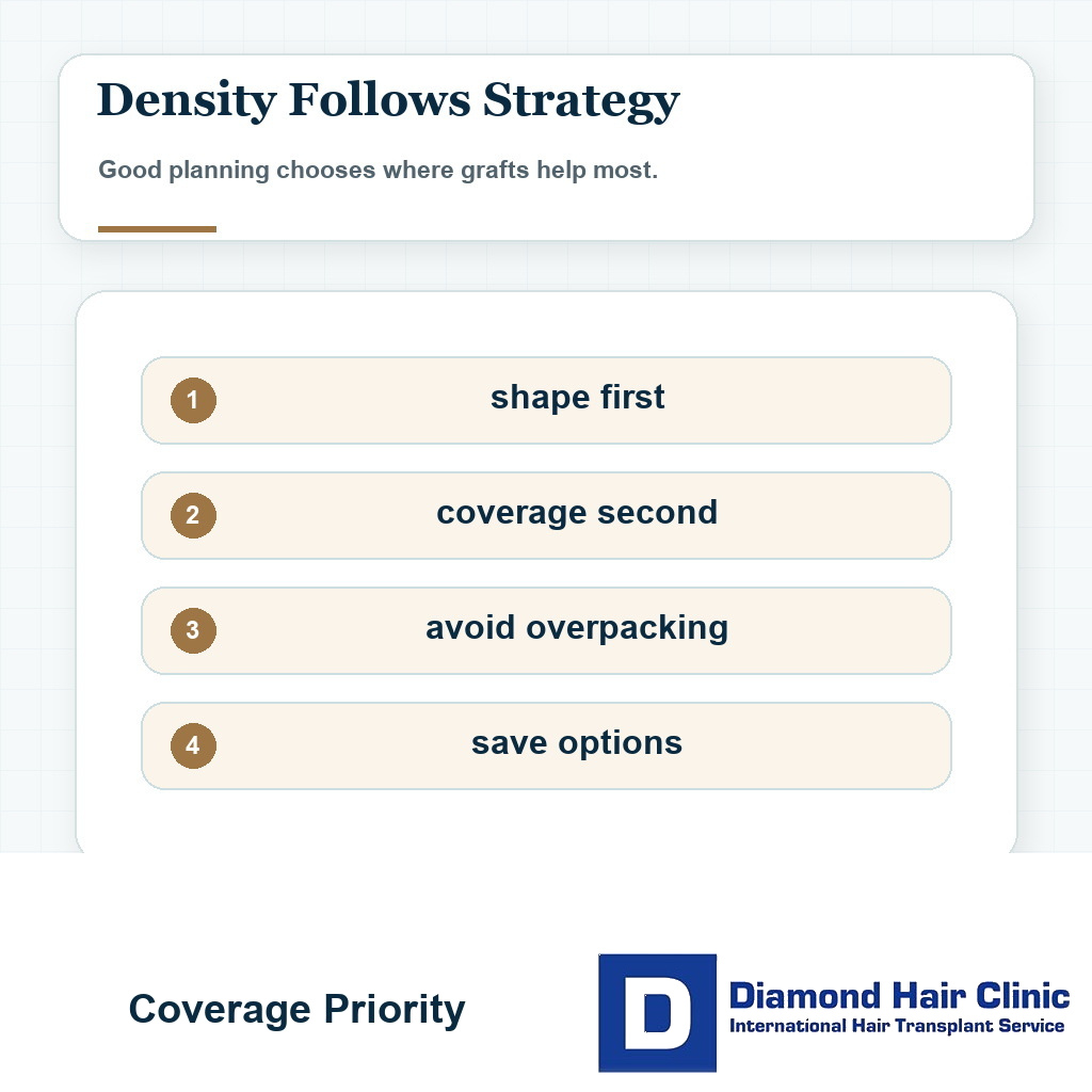 Coverage priority guide for retrograde alopecia and DUPA donor limits