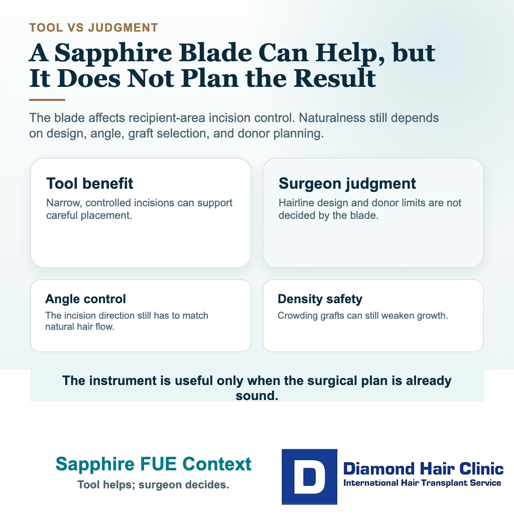 What Is Sapphire FUE and Does It Really Matter? visual explaining sapphire fue context
