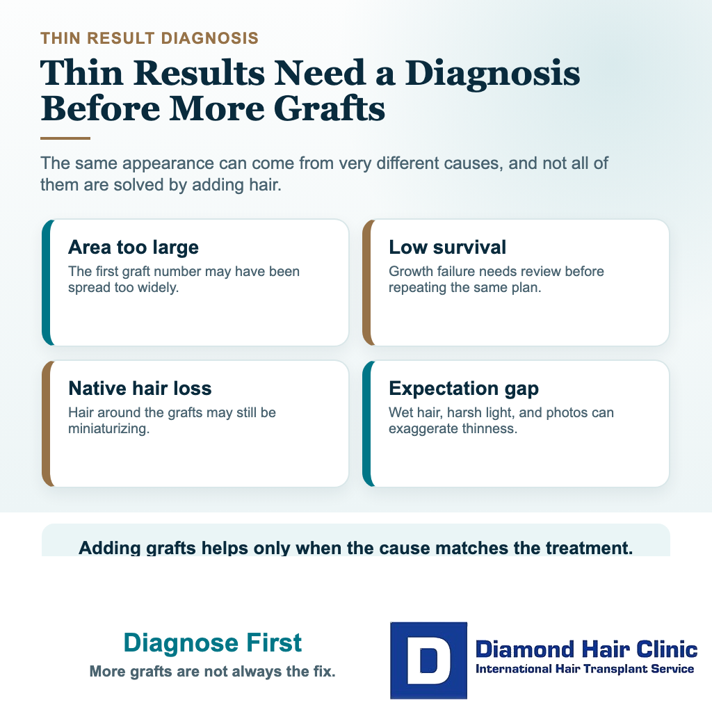 Is a Second Hair Transplant Worth It or Am I Chasing a Result My Donor Area Cannot Safely Give? visual explaining diagnose first