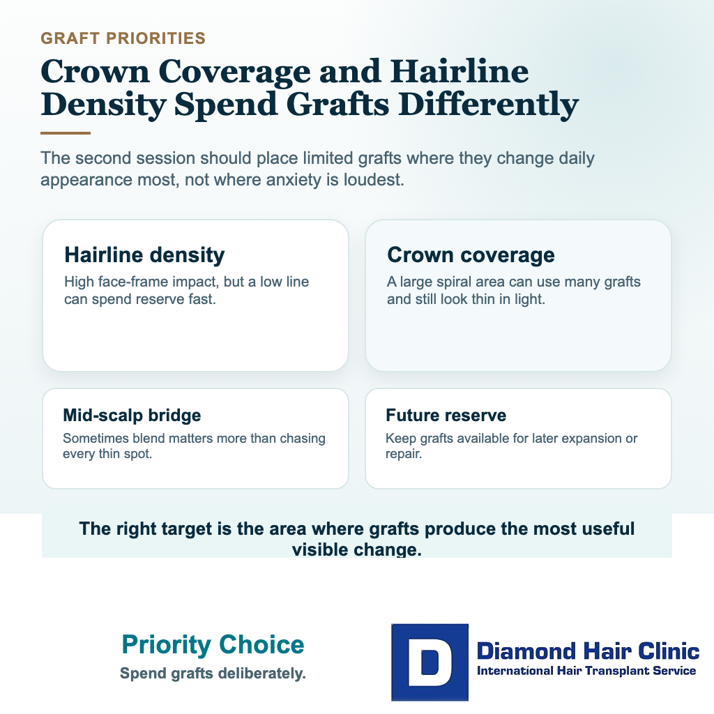 Is a Second Hair Transplant Worth It or Am I Chasing a Result My Donor Area Cannot Safely Give? visual explaining priority choice