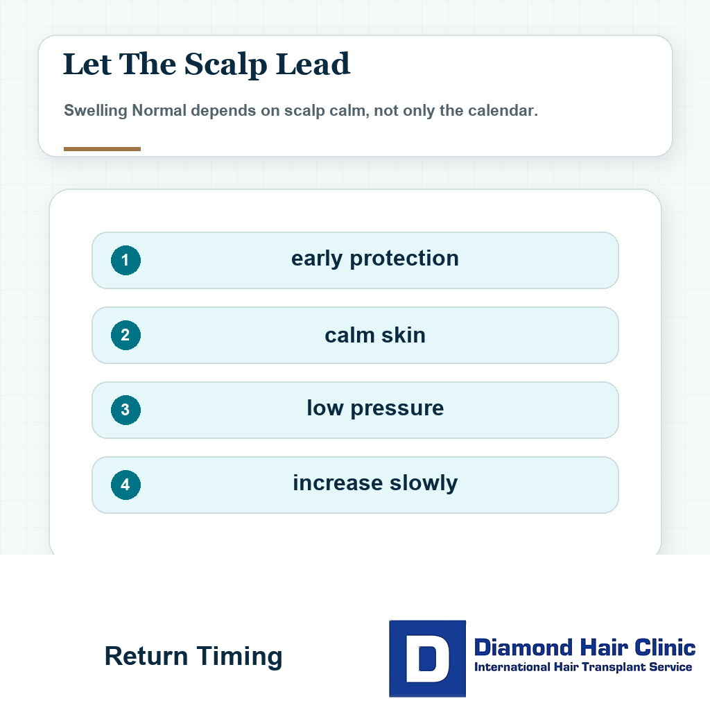 Return timing visual for swelling normal after hair transplant