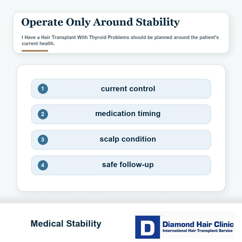 Medical stability planning visual for i have a hair transplant with thyroid problems before hair transplant surgery