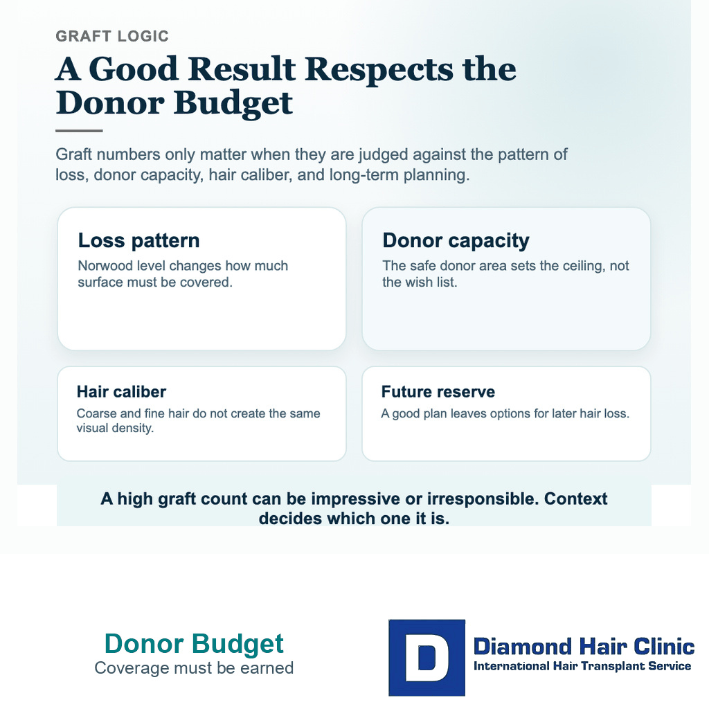 What makes a good hair transplant result visual explaining donor budget