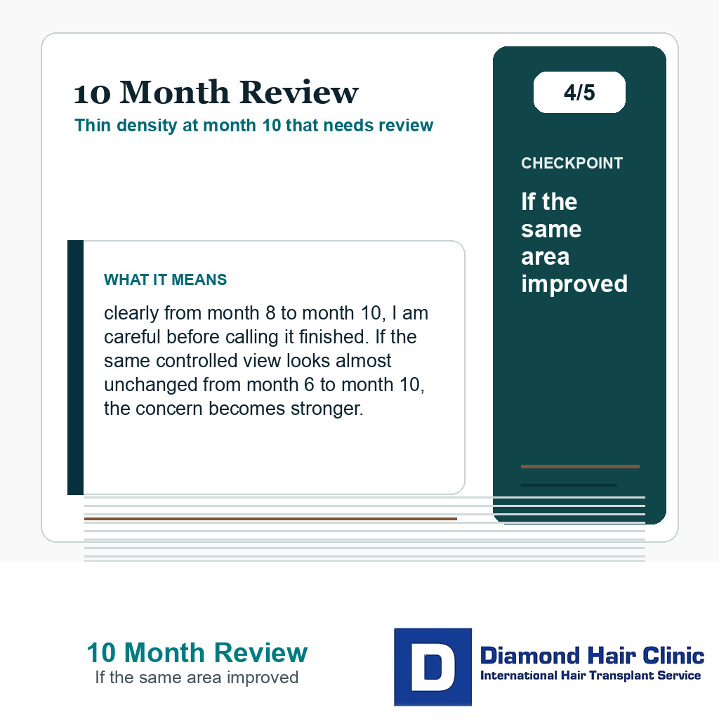 10 Month Review carousel slide about if the same area improved