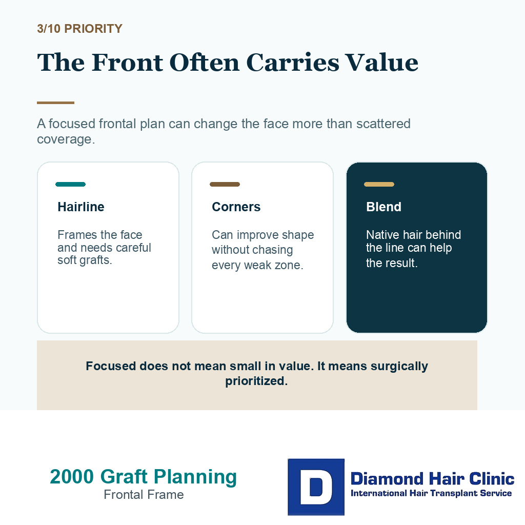 2000 grafts hair transplant carousel slide 3 showing frontal priority