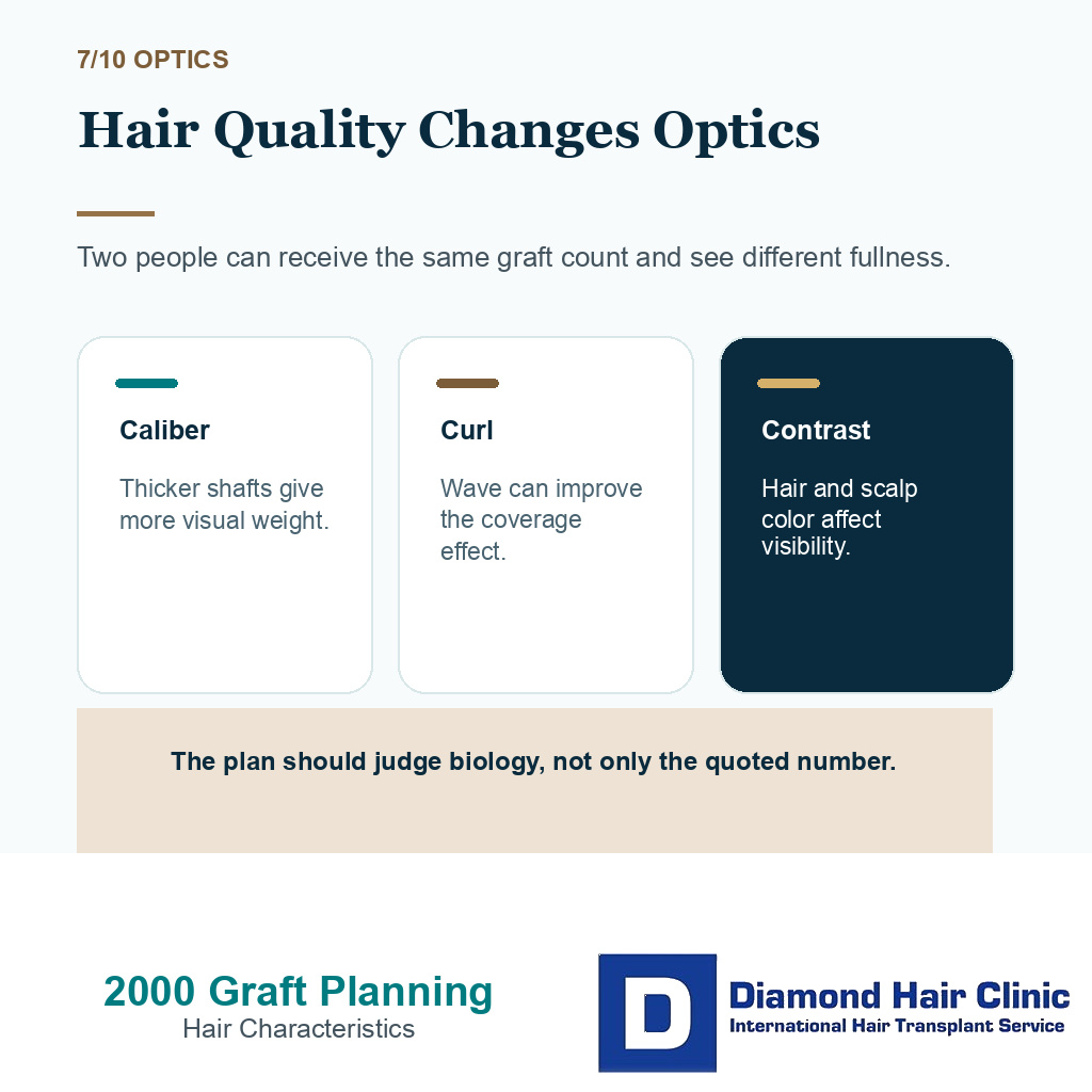 2000 grafts hair transplant carousel slide 7 showing hair quality changes optics