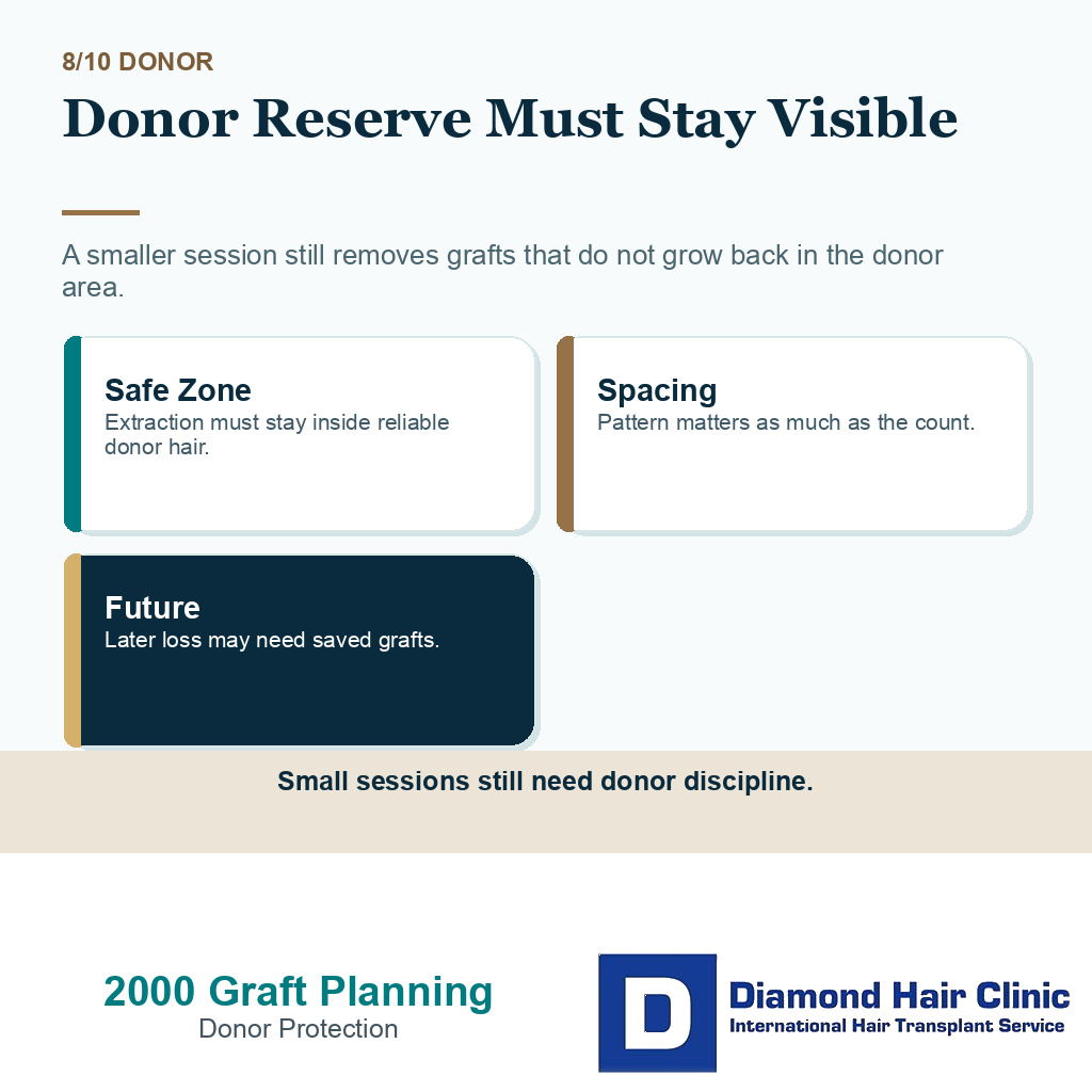 2000 grafts hair transplant carousel slide 8 showing donor reserve protection
