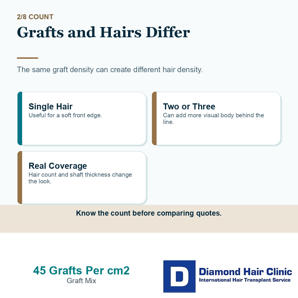 45 grafts per cm2 carousel slide 2 explaining grafts and hairs differ
