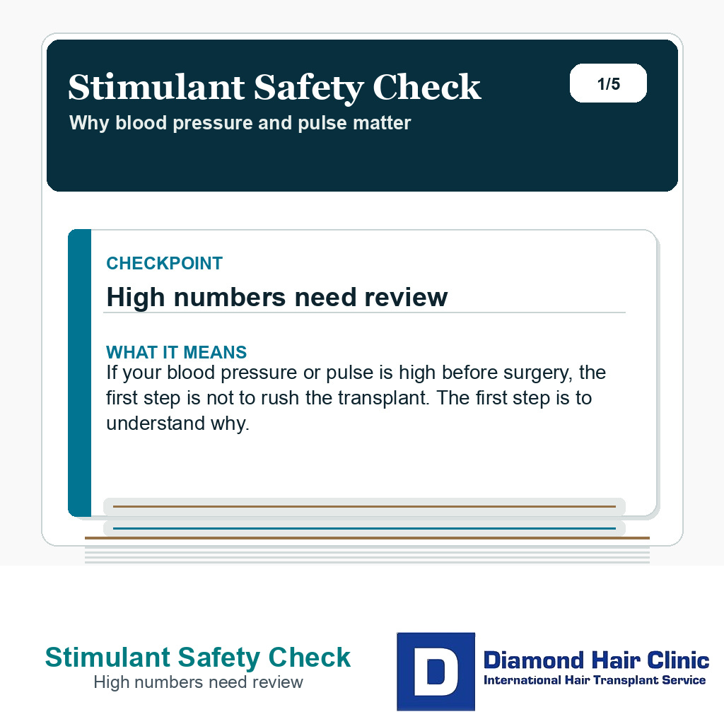 Stimulant Safety Check carousel slide about high numbers need review
