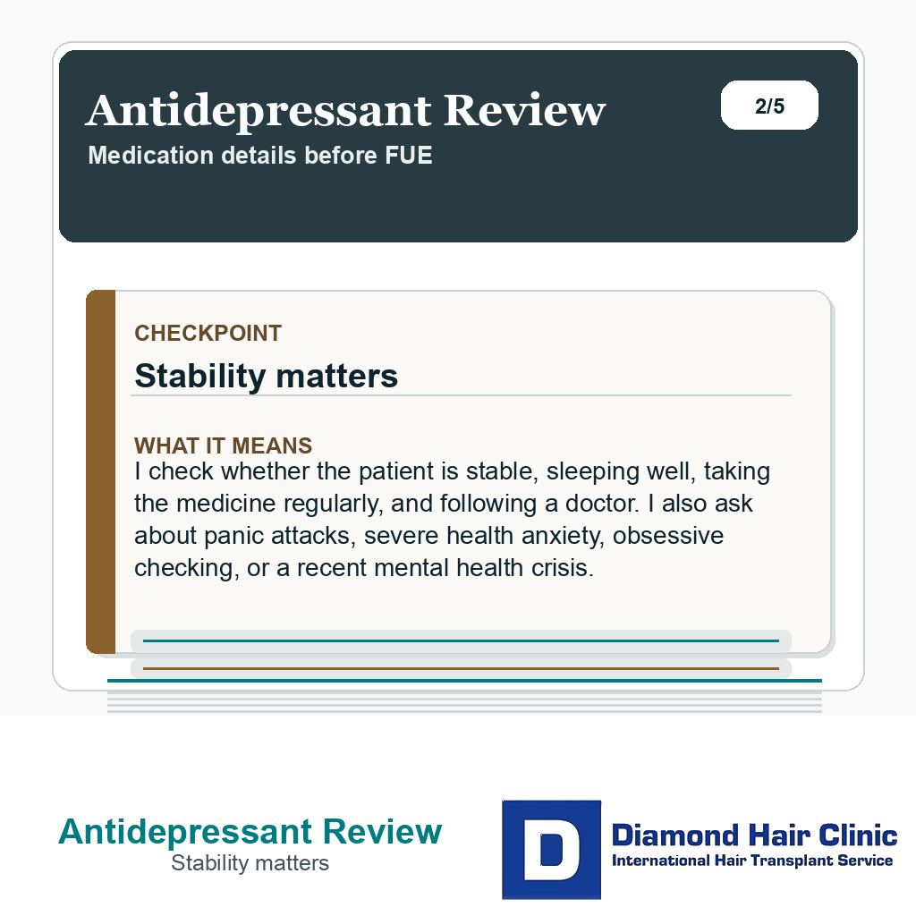Antidepressant Review carousel slide about stability matters