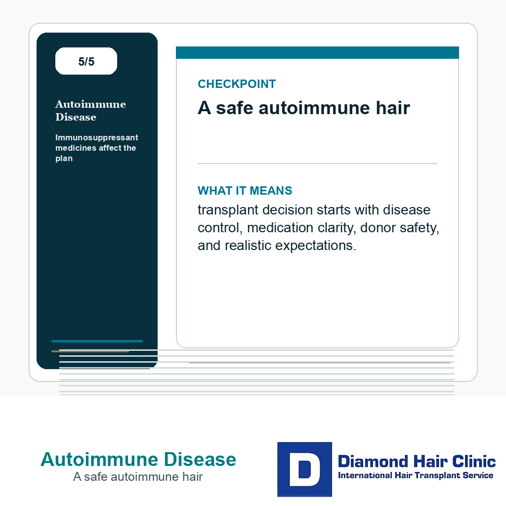 Autoimmune Disease carousel slide about a safe autoimmune hair