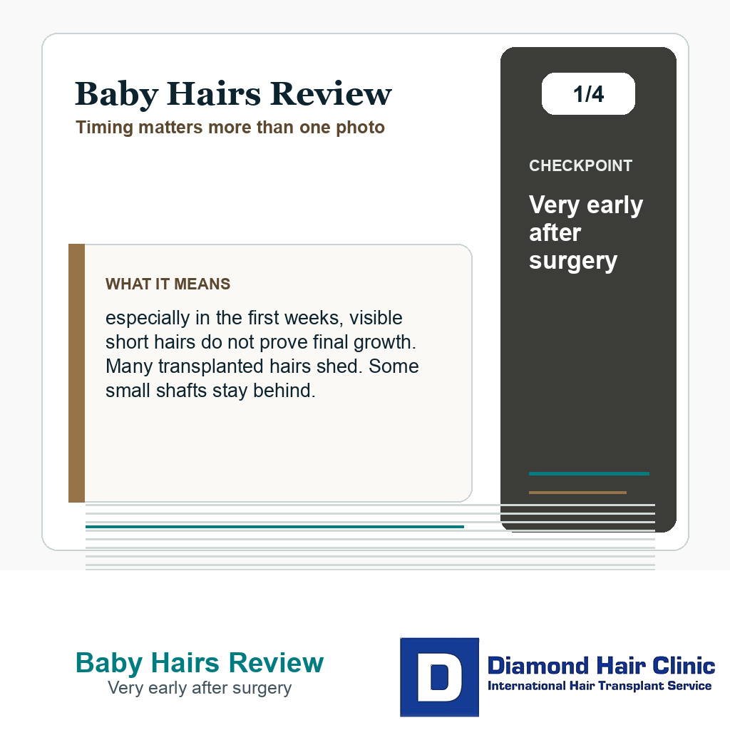 Baby Hairs Review carousel slide about very early after surgery