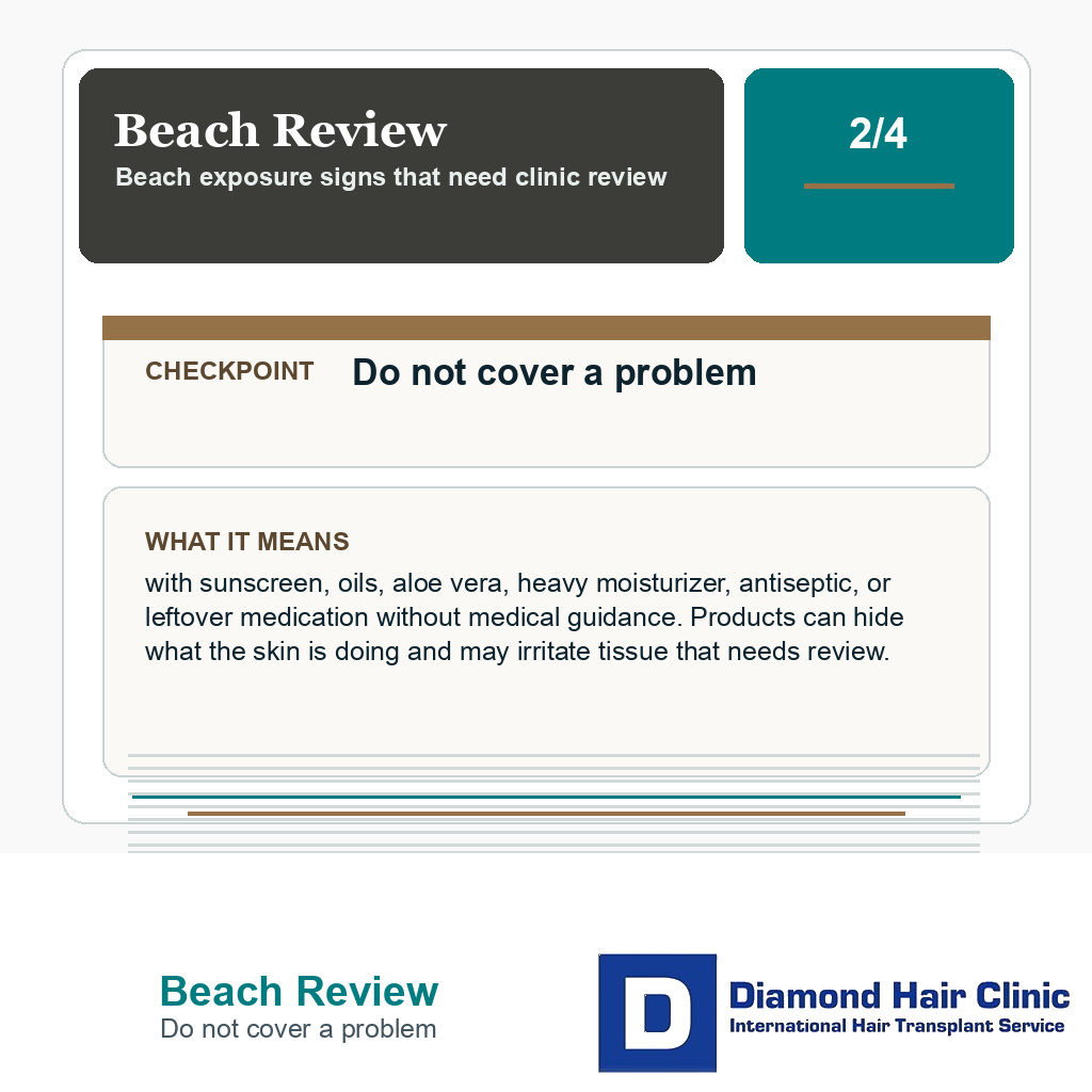 Beach Review carousel slide about do not cover a problem