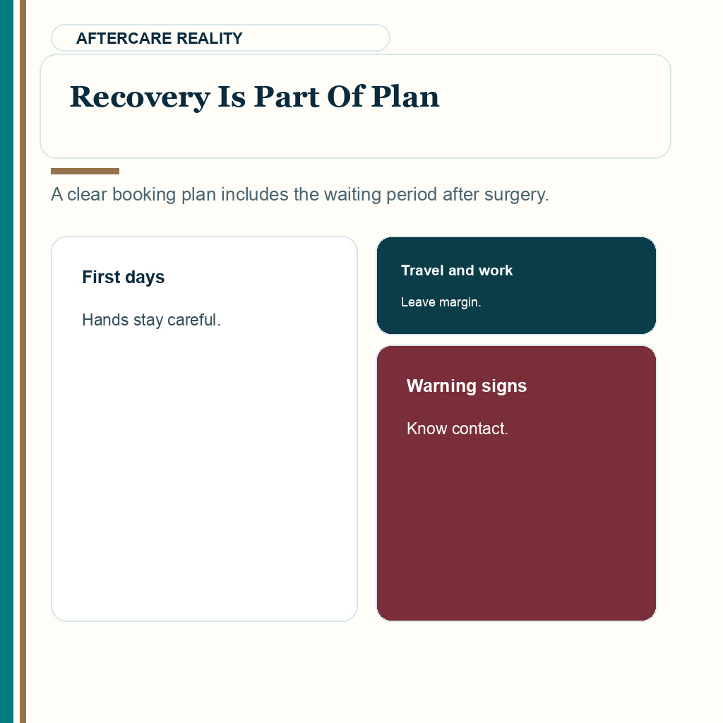 Slide explaining why recovery planning belongs in the booking decision