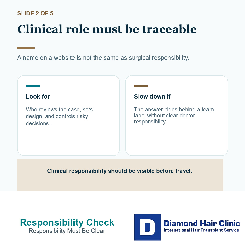 Clinic claim check slide 2 about tracing clinical responsibility