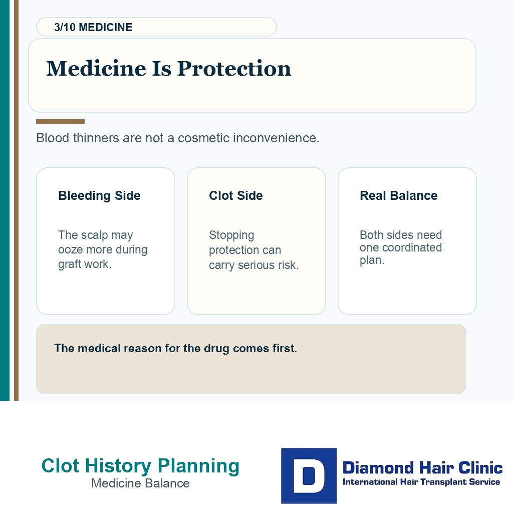 Blood clot history carousel slide 3 explaining medicine is protection