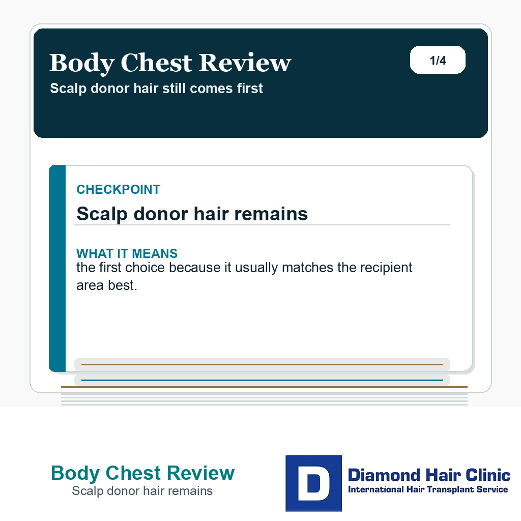 Body Chest Review carousel slide about scalp donor hair remains
