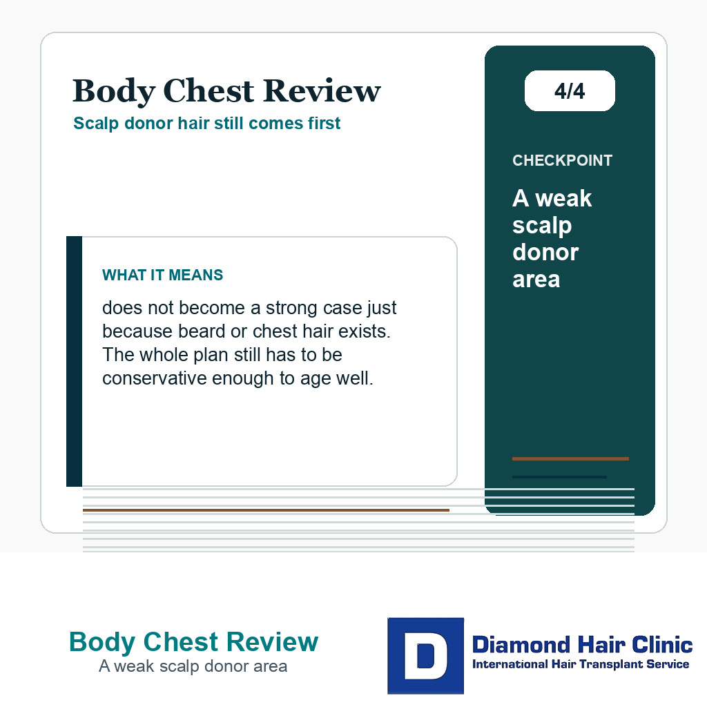 Body Chest Review carousel slide about a weak scalp donor area