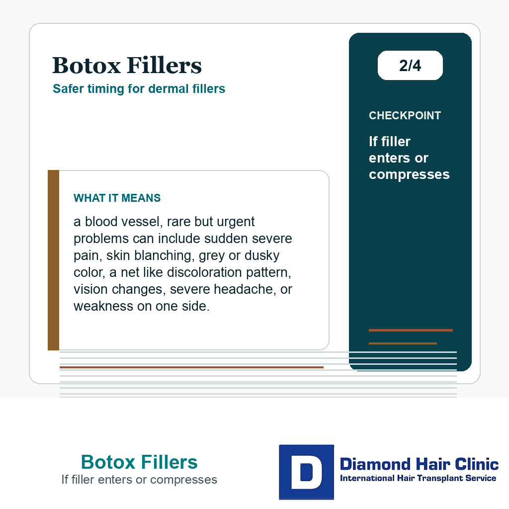 Botox Fillers carousel slide about if filler enters or compresses
