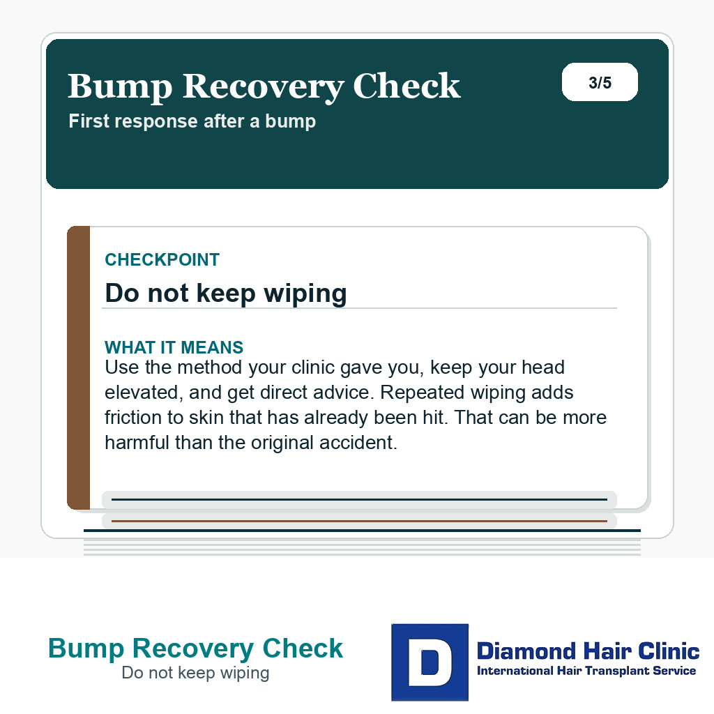 Bump Recovery Check carousel slide about do not keep wiping