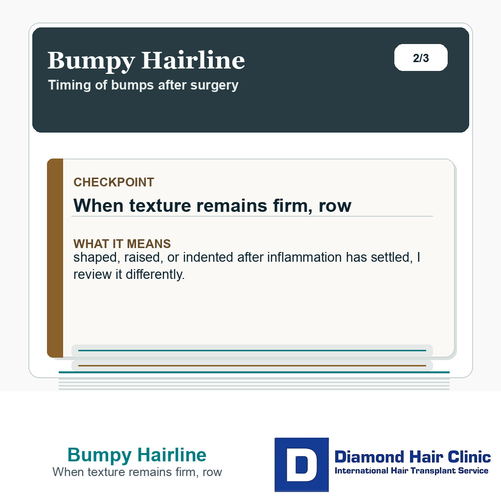Bumpy Hairline carousel slide about when texture remains firm, row