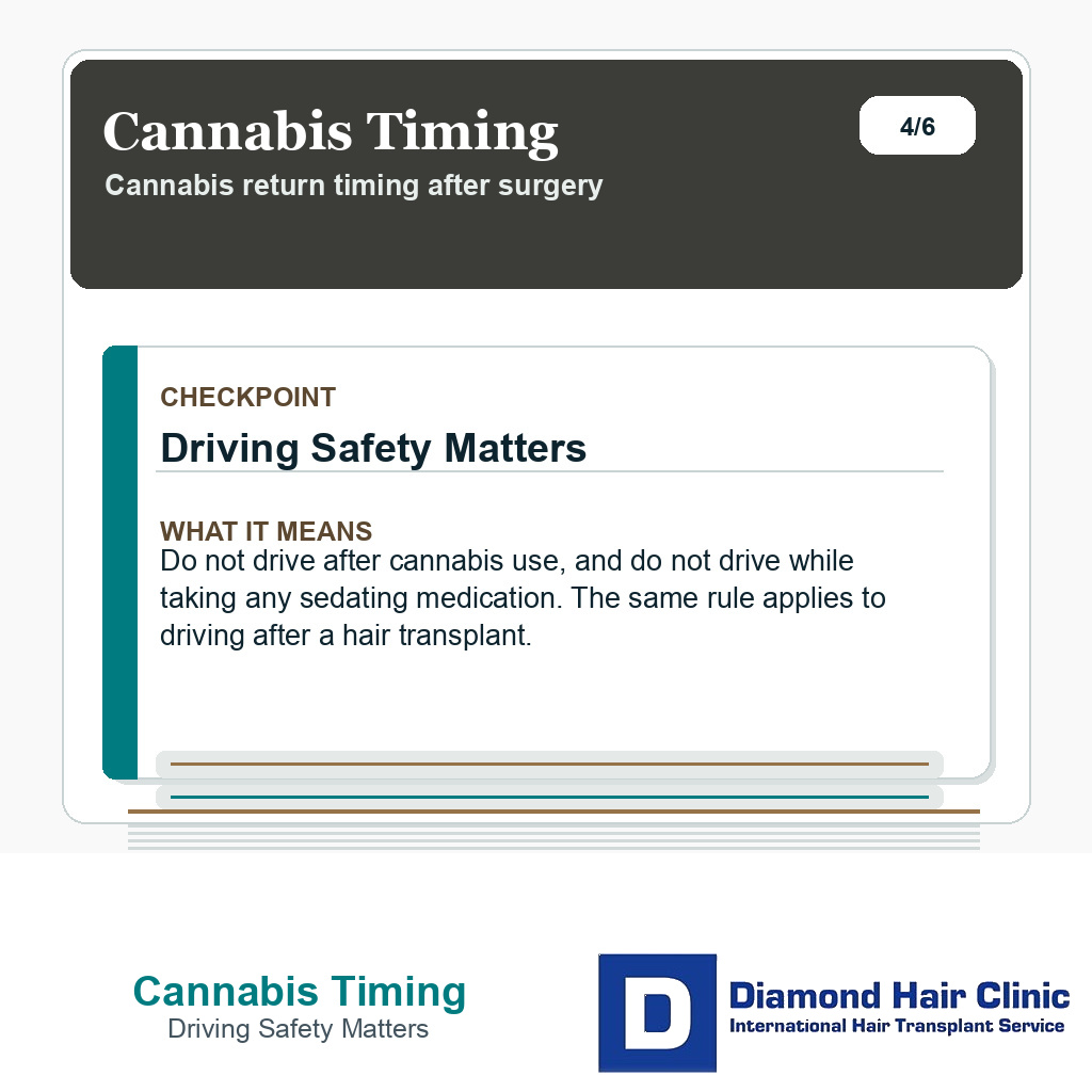 Cannabis Timing carousel slide about driving safety matters