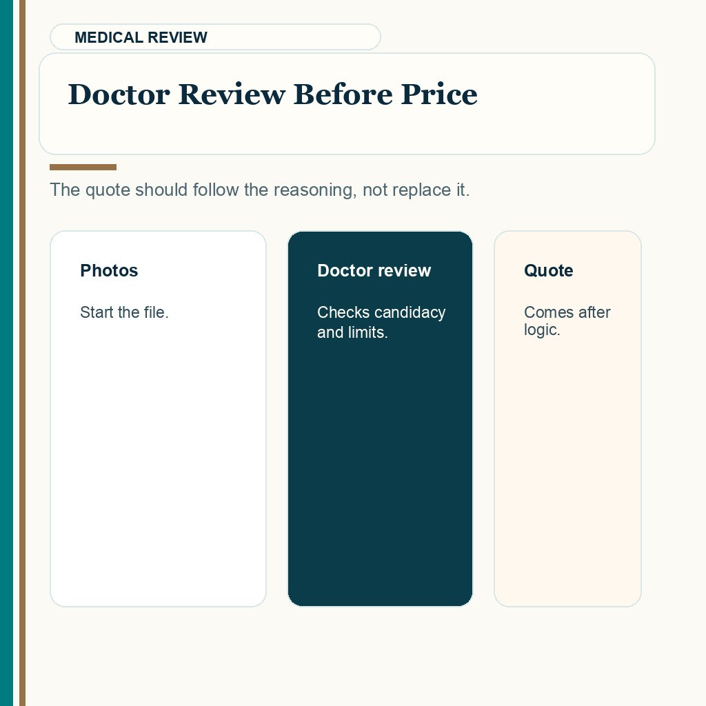 Consultation fee slide 2 showing doctor review before price