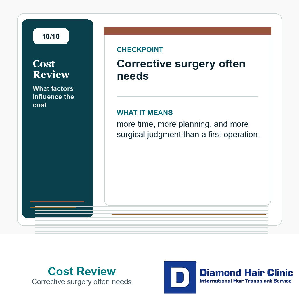Cost Review carousel slide about corrective surgery often needs